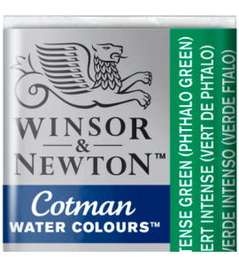 Tinta Aquarela Pastilha Cotman Winsor & Newton - Lemon Intense Green (Phthalo Green) 329