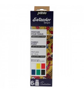 Tinta Initia Setacolor Opaque Pebeo 6 Unidades