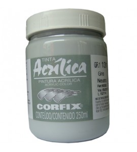 Tinta Acrílica Corfix 250ml 131 Gris Neutro G1