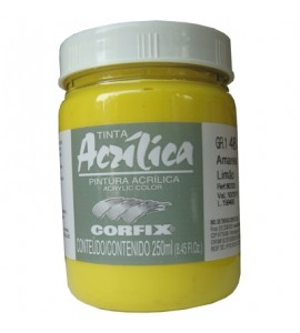 Tinta Acrílica Corfix 250ml 48 Amarelo Limão G1