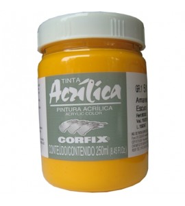 Tinta Acrílica Corfix 250ml 51 Amarelo Escuro G1