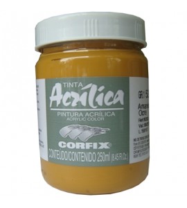 Tinta Acrílica Corfix 250ml 53 Amarelo Ocre G1