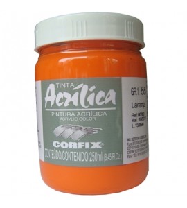 Tinta Acrílica Corfix 250ml 55 Laranja G1