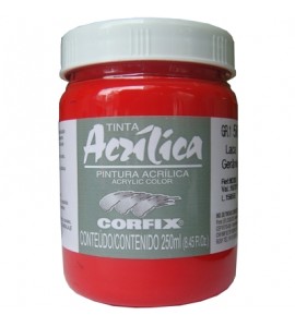 Tinta Acrílica Corfix 250ml 58 Laca Gerânio G1