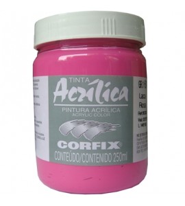 Tinta Acrílica Corfix 250ml 61 Laca Rosa G1