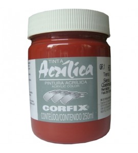 Tinta Acrílica Corfix 250ml 63 Terra Siena Queimada G1