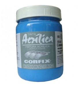 Tinta Acrílica Corfix 250ml 67 Azul Celeste G1