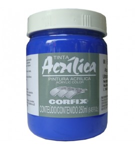Tinta Acrílica Corfix 250ml 68 Azul Ultramar G1