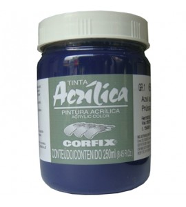 Tinta Acrílica Corfix 250ml 69 Azul da Prússia G1