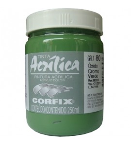 Tinta Acrílica Corfix 250ml 80 Óxido Cromo Verde G1
