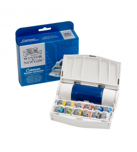 Tinta Aquarela Pastilha Winsor & Newton Cotman 12 Cores Field Plus 