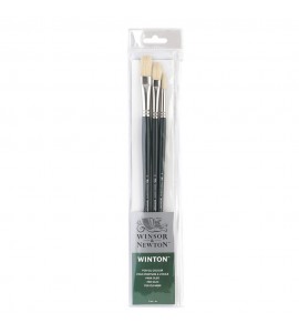 Kit De Pincéis Winsor & Newton Winton Acrílico/Óleo 03 Unidades