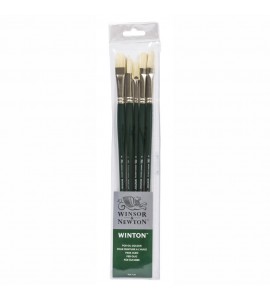 Kit De Pincéis Winsor & Newton Winton Acrílico/Óleo 05 Unidades