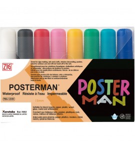Marcador Zig Posterman Kuretake 08 Cores PMA-120/8V 