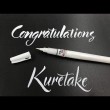 Caneta Pincel Branca Kuretake