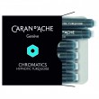 Cartucho Caneta Tinteiro Caran d’Ache Chromatics Hipnotic Turquoise C/6