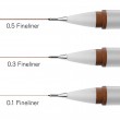 Estojo Fineliner Nanquim Winsor & Newton 3 Canetas Sépia
