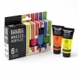 Estojo Tinta Acrílica Liquitex Basics 06 Cores Fluorescentes 22ml 