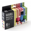 Estojo Tinta Acrílica Liquitex Basics 06 Cores Fluorescentes 22ml 