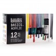 Estojo Tinta Acrílica Liquitex 12 Cores Basics 22ml