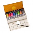 Tinta Aquarela Sennelier L'Aquarelle Extra Fine Bisnaga 08 Cores c/ Pincel 