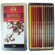 Lápis de Cor Polycolor 12 cores Tons de Marrom