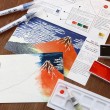 Estojo De Aquarela Kuretake Coleção Arte Katsushika Hokusai 