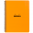 Caderno Rhodia Note Book Papel Quadriculado Capa Laranja A5+