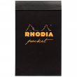 Bloco de Notas Rhodia Papel Pontilhado Pocket Capa Preta