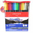 Caneta Aquarelável Fibralo Brush Caran d'Ache 15 Cores