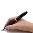 Caneta Tinteiro Platinum Century 3776 Black Pena de Ouro 14K Fina 