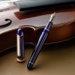 Caneta Tinteiro Platinum Century 3776 Chartres Blue Pena de Ouro 14K Média 