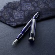 Caneta Tinteiro Platinum Century 3776 Chartres Blue Pena de Ouro 14K Fina 