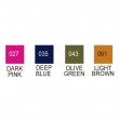 Estojo Caneta Kuretake Zig Clean Color Real Brush Deep Colours 4 Unidades
