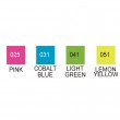 Estojo Caneta Kuretake Zig Clean Color Real Brush Pop Colours 4 Unidades 