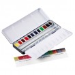 Estojo Aquarela Sennelier L'Aquarelle Extra Fine Pastilha 12 Cores c/ Pincel