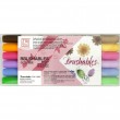 Estojo Canetas Brushables Kuretake C/6 Bright Ponta Dupla