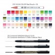Estojo Caneta Kuretake Zig Real Brush + Mangaka c/39 Peças
