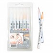 Estojo Caneta Kuretake Zig Clean Color Real Brush Portrait 6 Unidades 