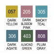 Estojo Caneta Kuretake Zig Clean Color Real Brush Smoke 6 Unidades