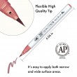 Estojo Caneta Kuretake Zig Clean Color Real Brush Smoke 6 Unidades