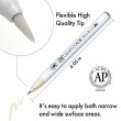 Estojo Caneta Kuretake Zig Clean Color Real Brush Warm Gray 6 Unidades