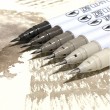 Estojo Caneta Kuretake Zig Clean Color Real Brush Warm Gray 6 Unidades
