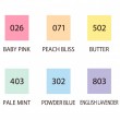 Estojo Zig Single Dot Mild Colors 6 Unidades Kuretake
