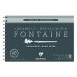 Bloco Papel Para Aquarela Fontaine Preto 300g/m² 12x18cm 