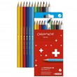 Lápis Aquarelável Swisscolor Cardboard Caran D'Ache 12 Cores