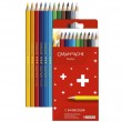 Lápis de Cor Swisscolor 12 Cores Permanente Caran D'Ache 