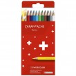 Lápis de Cor Swisscolor 12 Cores Permanente Caran D'Ache 