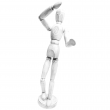 Boneco Articulado Para Desenho 30cm Branco Vintage