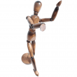 Boneco Articulado Para Desenho 30cm Marrom Vintage